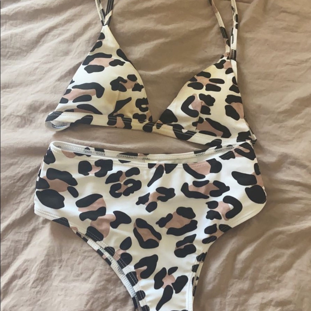 White Cheetah Bikini